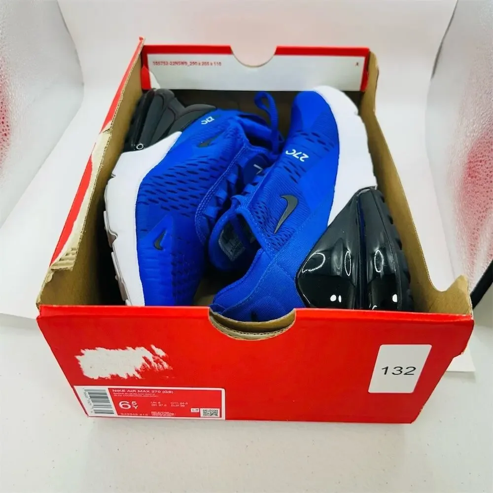 Nike Air Max 270 Royal Blue/Black | Youth Size 6.5Y / Women’s 8 US | New w/ Box